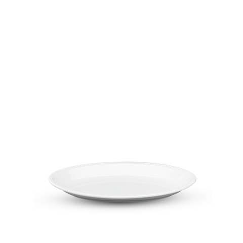 Dĩa oval ảo sứ Minh Long - Daisy - Trắng