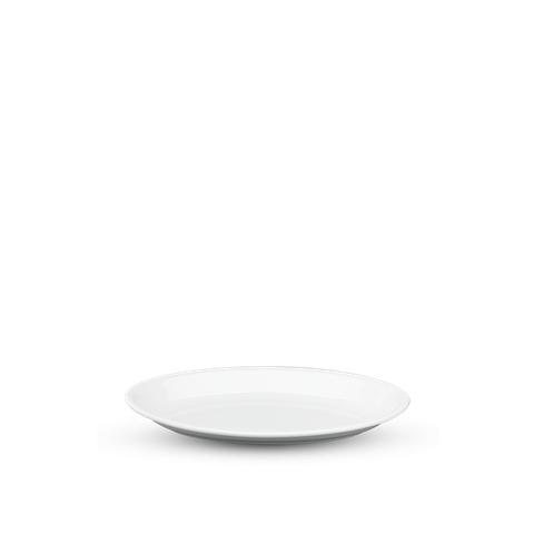 Dĩa oval ảo sứ Minh Long - Daisy - Trắng