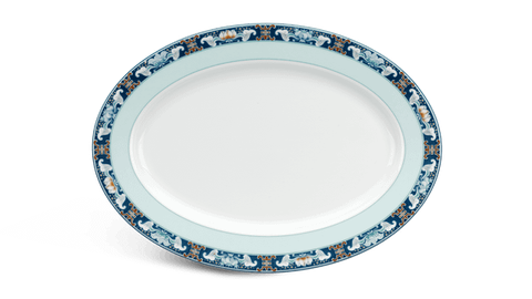 Dĩa oval sứ Minh Long- Jasmine - Phước Lộc Thọ