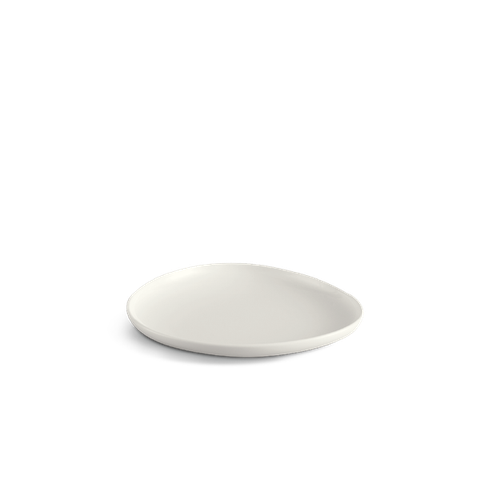 Dĩa tam giác tròn sứ Minh Long cạn 24 cm - Gourmet Lys - Trắng Ngà