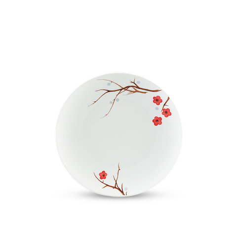 Dĩa tròn ảo sứ Minh Long - Daisy - Hồng Mai