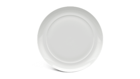 Dĩa tròn lòng phẳng sứ Minh Long 22 cm - Anh Vũ - Trắng Ngà