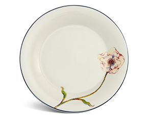 Dĩa tròn sứ Minh Long 20 cm - Tulip Ngà - Hương Đồng