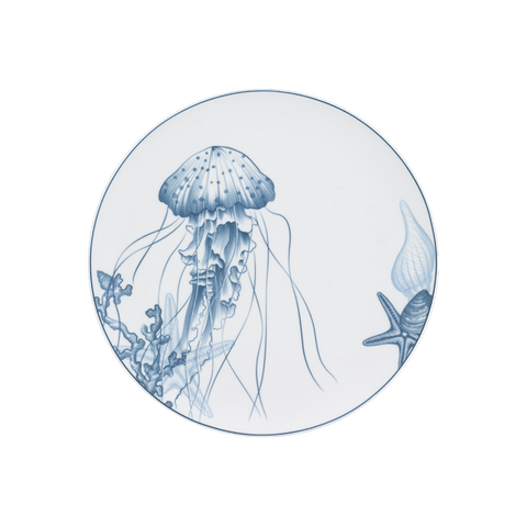 Dĩa tròn sứ Minh Long 25 cm (KL) - Timeless - Đại Dương Sương Mờ