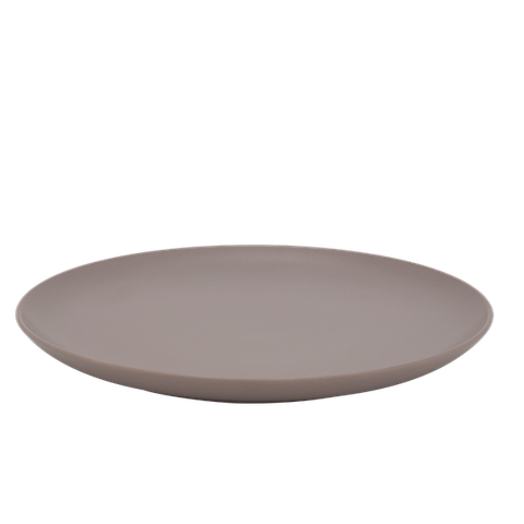 Dĩa tròn sứ Minh Long 25 cm (KL) - Timeless - Màu Xám