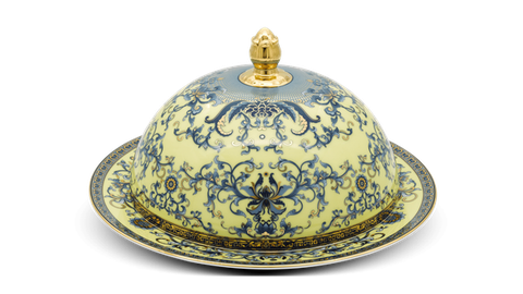 Dĩa tròn sứ Minh Long 31 cm + nắp -Hoàng Cung - Hoàng Liên