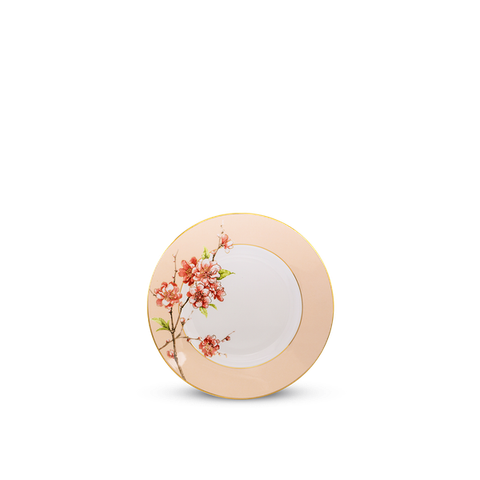 Dĩa tròn sứ Minh Long - Camellia - Hoa Đào