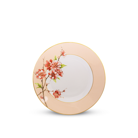 Dĩa tròn sứ Minh Long - Camellia - Hoa Đào