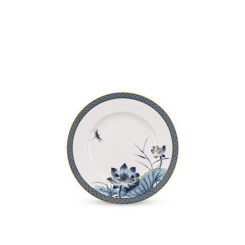 Dĩa tròn sứ Minh Long - Hoàng Cung - Sen Vàng