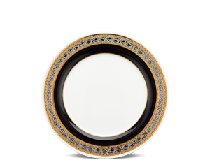 Dĩa tròn sứ Minh Long - Sago - Hoa Hồng Đen khắc nổi