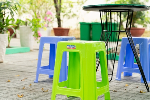 Combo 10 Ghế Cao nhựa Duy Tân Con Gấu No.1566