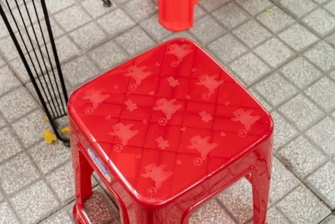 Combo 10 Ghế Cao nhựa Duy Tân Con Gấu No.1566