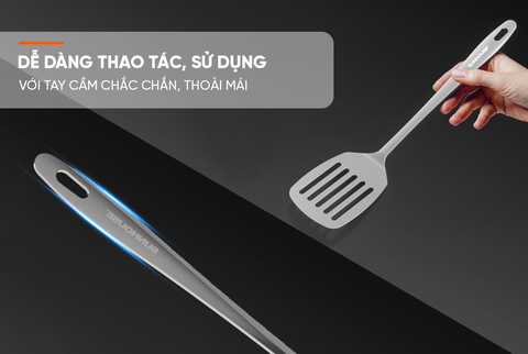 Xẻng sạn chiên xào 330 inox Sunhouse KS-TU330I