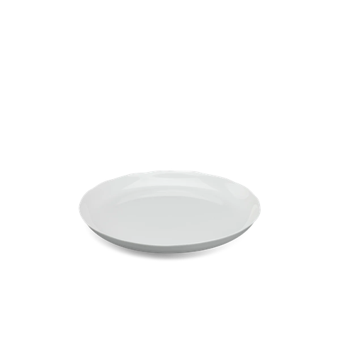 Khay trà sứ Minh Long 23 cm - Mẫu Đơn - Trắng