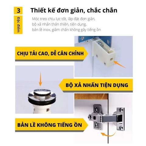 Bộ Lavabo tủ Caesar LF5255 + EH05255AWV