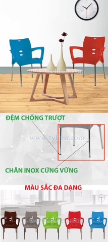Ghế Bành Cafe nhựa Tý Liên No.0726