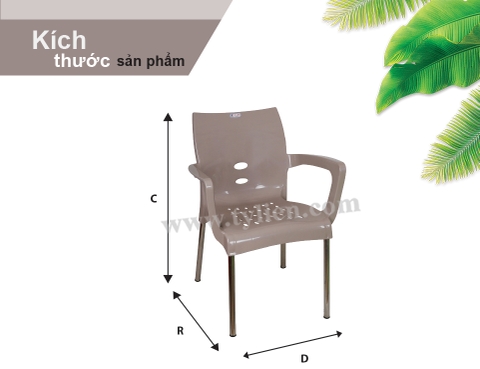 Ghế Bành Cafe nhựa Tý Liên No.0726