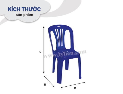 Ghế dựa cao 5 sọc nhựa Tý Liên No.0715