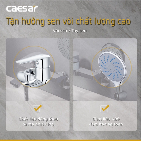 Vòi sen tắm nóng lạnh Caesar S383C