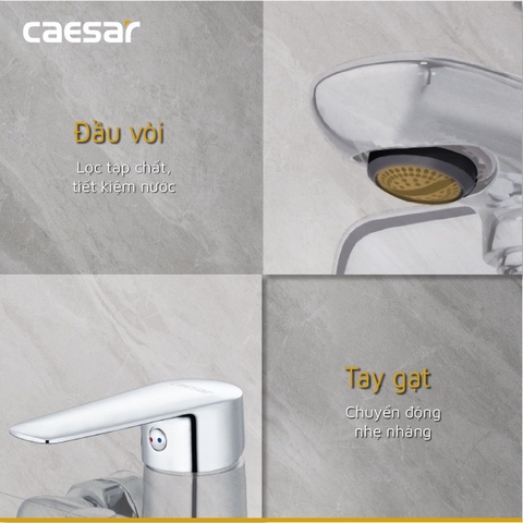 Vòi sen tắm nóng lạnh Caesar S383C