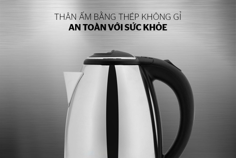 Ấm siêu tốc Inox 1.5L Happy Time HTD1055