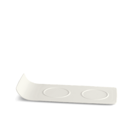 Khay lót chum sứ Minh Long 25 x 11 cm - Gourmet Lys - Trắng Ngà