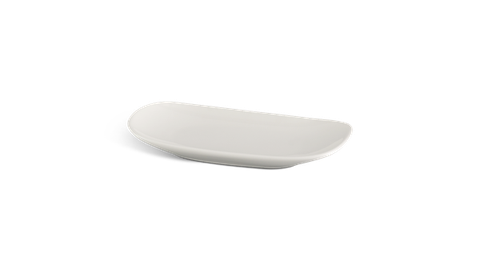 Khay lót khăn sứ Minh Long 13.3 x 7.3 cm - Jasmine Lys - Trắng Ngà