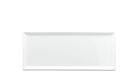 Khay sứ Minh Long chữ nhật 50 x 21 cm - Daisy - Trắng