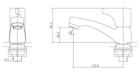 Vòi lavabo chậu rửa mặt INAX LFV-13B nước lạnh  (LFV13B)