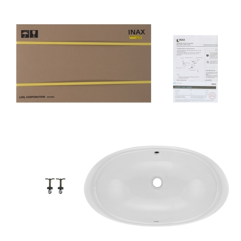 Lavabo chậu rửa mặt INAX AL-465V đặt bàn sứ Aquaceramic chống bám bẩn (AL465V)
