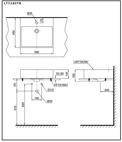 Lavabo chậu rửa mặt TOTO LT700CTR#XW đặt bàn sứ chống bám bẩn