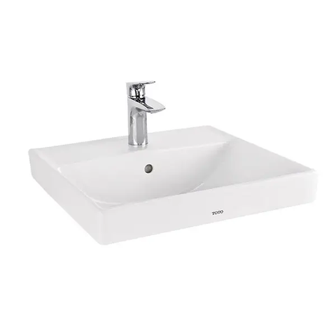 Lavabo chậu rửa mặt TOTO LT710CSR#XW đặt bàn sứ chống bám bẩn