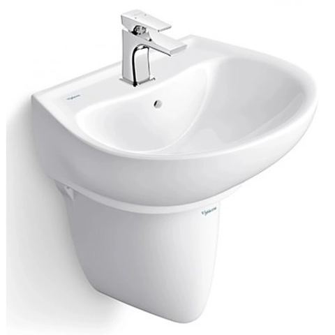 Lavabo chậu rửa mặt Viglacera V39 treo tường + chân