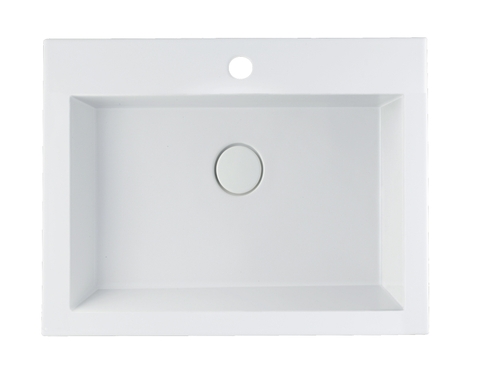 Lavabo chậu rửa mặt Caesar LF5017 bán âm dương vành