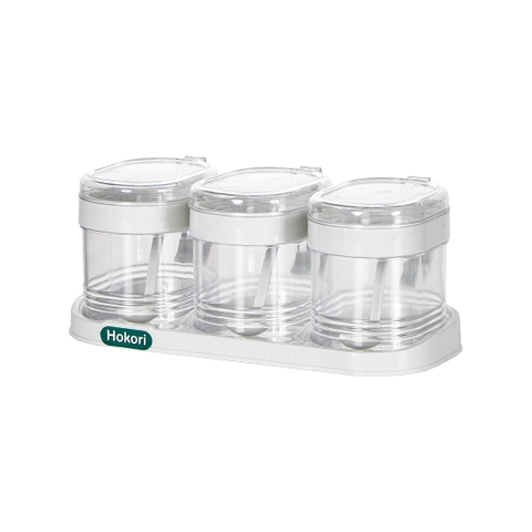 Lọ gia vị bộ 3 Hokori nhựa Việt Nhật 2936