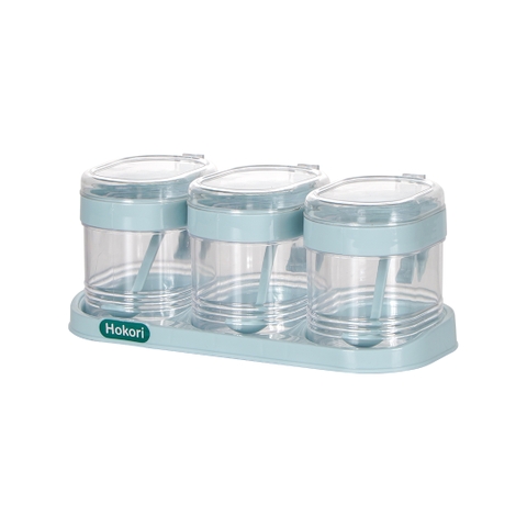 Lọ gia vị bộ 3 Hokori nhựa Việt Nhật 2936