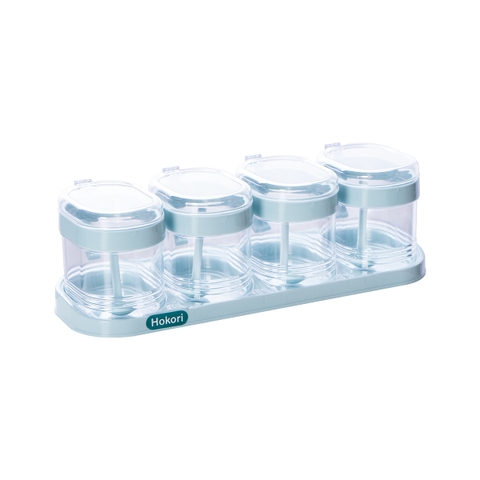 Lọ gia vị bộ 4 Hokori nhựa Việt Nhật 2937