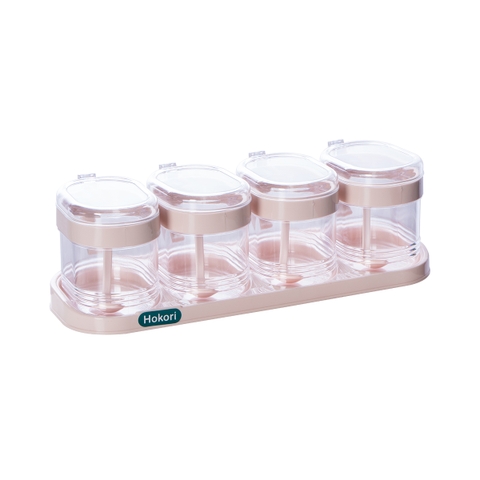 Lọ gia vị bộ 4 Hokori nhựa Việt Nhật 2937