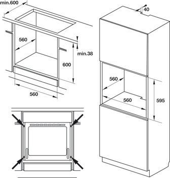 Lò nướng Hafele âm tủ HO-KT60A9
