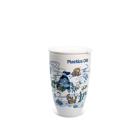 Ly sứ dưỡng sinh sứ Minh Long 0.48 L (K3) + nắp thường - Sơn Tinh Thủy Tinh