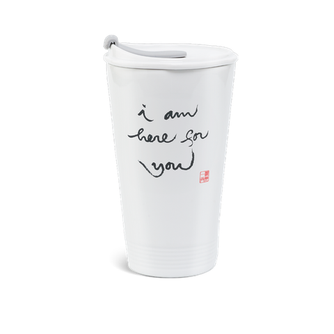 Ly sứ dưỡng sinh sứ Minh Long 0.48 L + nắp ống hút (K1) - I am here for you