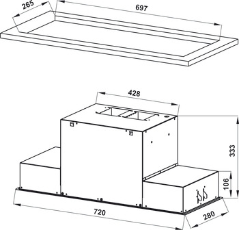 Máy hút mùi âm tủ Hafele HH-BI72A