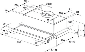 Máy hút mùi âm tủ Hafele HH-S70A