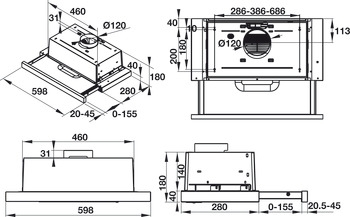 Máy hút mùi âm tủ Hafele HH-TI60D