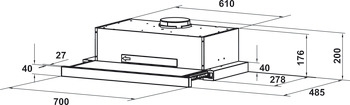 Máy hút mùi âm tủ Hafele HH-TT70A