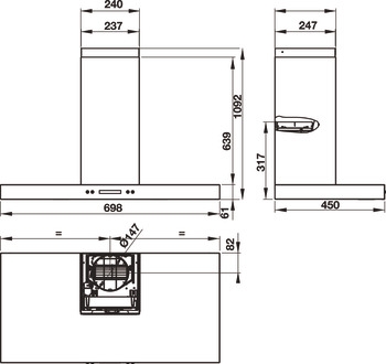 Máy hút mùi gắn tường Hafele HH-WI70C
