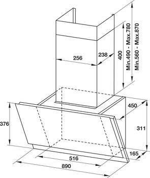 Máy hút mùi gắn tường Hafele HH-WVS90A