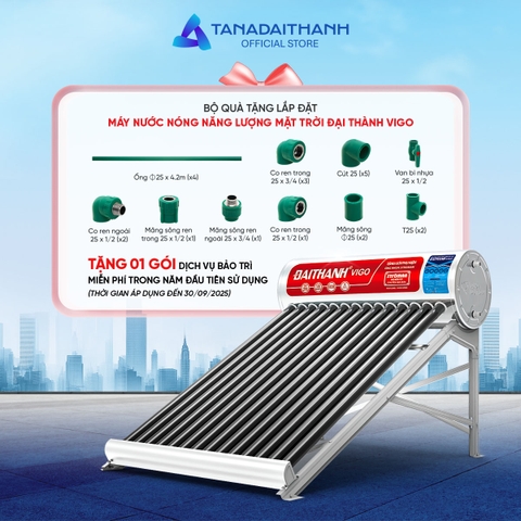 Máy nước nóng năng lượng mặt trời Đại Thành 160 lít Vigo Inox 316