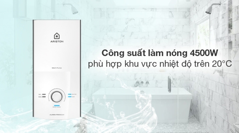 Máy tắm nước nóng điện trực tiếp Ariston Aures Premium 45P có bơm