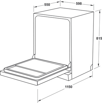 Máy rửa chén Hafele âm tủ HDW-FI60AB